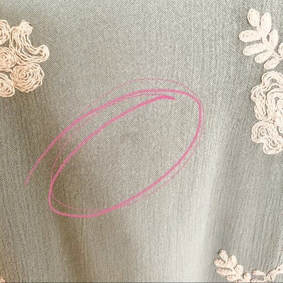 Free People Misty Green Emma Embroidered Dress M - Picture 7 of 8